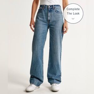 Abercrombie loose fit high rise jeans